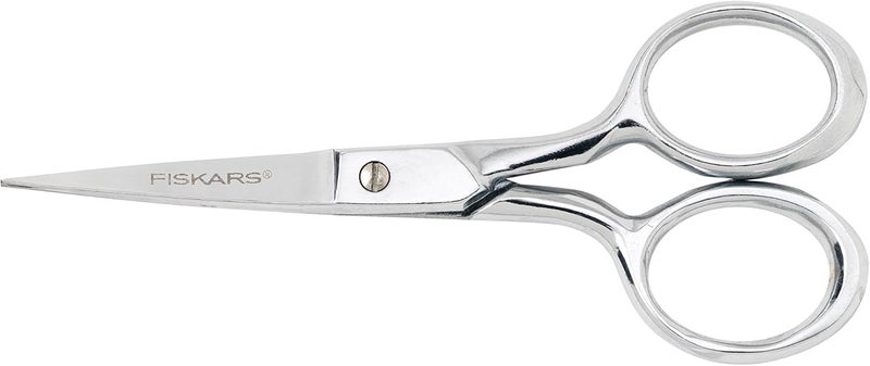 Fiskars 12-92977097J Forged Embroidery Scissors, 4 Inch, Gray - Image 1